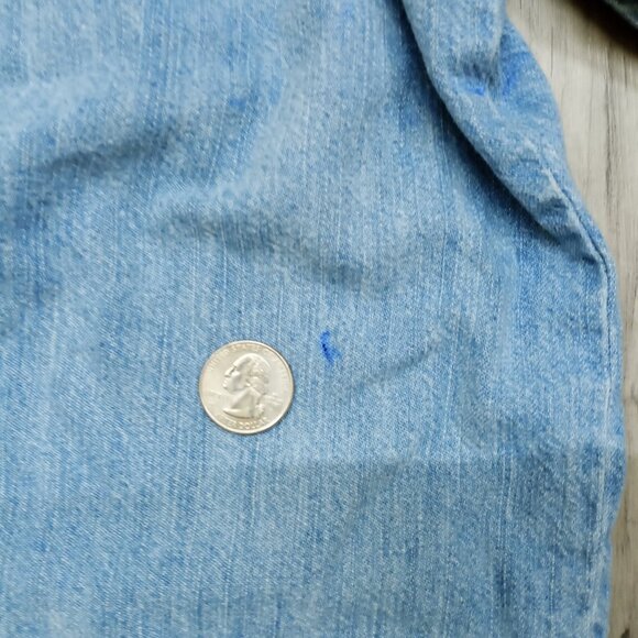 Levi's Denim Shirt Metal Buttons HAS FLAWS - Picture 9 of 15
